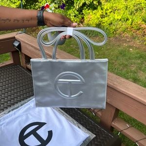 Silver Medium Telfar Bag